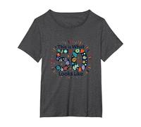 Cadeau d'anniversaire 50 Ans : « This is What 50 Looks Like » T-Shirt, Femme Grandes Tailles, Chiné Foncé, 1X