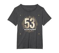 Cadeau d'anniversaire : 53 Ans et Vaut la Peine de célébrer Chaque Moment T-Shirt, Femme Grandes Tailles, Chiné Foncé, 4X