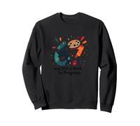 Cadeau d'anniversaire 67 Ans : Still a Work in Progress Sweatshirt, Unisexe pour Adultes, Noir, L