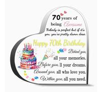 Cadeau d'anniversaire 70 ans pour femme et homme de soixante-dix ans apprécier les signes en forme de cœur, cadeau de naissance, meilleur cadeau d'anniversaire délicat de la part de sa fille, fils