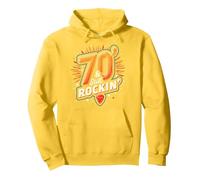 Cadeau d'anniversaire 70 Ans pour Homme - 70 & Still Rockin' Sweat à Capuche, Unisexe pour Adultes, Citron, M