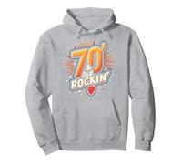 Cadeau d'anniversaire 70 Ans pour Homme - 70 & Still Rockin' Sweat à Capuche, Unisexe pour Adultes, Gris Chiné, L