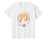 Cadeau d'anniversaire 70 Ans pour Homme - 70 & Still Rockin' T-Shirt, Enfant, Blanc, 6 Ans