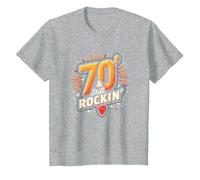Cadeau d'anniversaire 70 Ans pour Homme - 70 & Still Rockin' T-Shirt, Enfant, Gris Chiné, 10 Ans