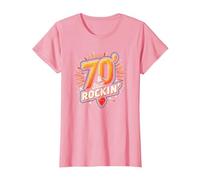Cadeau d'anniversaire 70 Ans pour Homme - 70 & Still Rockin' T-Shirt, Femme, Rose, XL