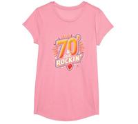 Cadeau d'anniversaire 70 Ans pour Homme - 70 & Still Rockin' T-Shirt, Fille, Rose, L