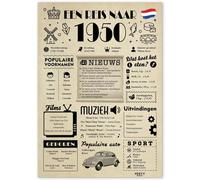 Cadeau d'anniversaire 75 ans - Cadeau d'anniversaire pour 75 femmes - Jolies cartes de vœux 75e anniversaire femmes et hommes - Décoration d'anniversaire 75 ans femme et homme - Carte 1950