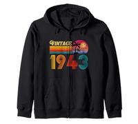 Cadeau d'anniversaire 83 Ans pour Homme et Femme rétro Vintage 1943 Sweat à Capuche