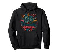 Cadeau d'anniversaire 89 et chronically Awesome Sweat à Capuche, Unisexe pour Adultes, Noir, XL