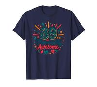 Cadeau d'anniversaire 89 et chronically Awesome T-Shirt, Homme, Bleu Marine, XL