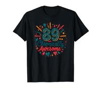 Cadeau d'anniversaire 89 et chronically Awesome T-Shirt, Homme, Noir, S