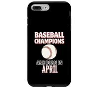 Cadeau d'anniversaire « Baseball Champions are Born in April » Coque pour iPhone 7 Plus/8 Plus