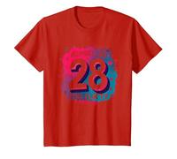 Cadeau d'anniversaire de 28e Anniversaire « Almost 30, Still Flirty » T-Shirt, Enfant, Rouge, 6 Ans