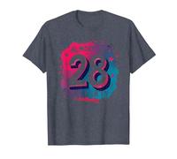 Cadeau d'anniversaire de 28e Anniversaire « Almost 30, Still Flirty » T-Shirt, Homme, Bleu Chiné, S