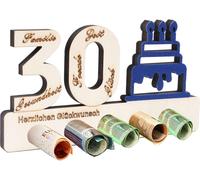 Cadeau d'anniversaire de 30 ans en bois avec inscription en allemand 11,2 x 22 cm