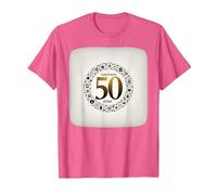Cadeau d'anniversaire emblématique 50 Ans - Cadeau d'anniversaire d'or T-Shirt, Homme, Rose Chiné, L
