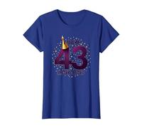 Cadeau d'anniversaire : I Make 43 Look Good Funny Age Celebration T-Shirt, Femme, Bleu Royal, M
