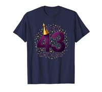 Cadeau d'anniversaire : I Make 43 Look Good Funny Age Celebration T-Shirt, Homme, Bleu Marine, M