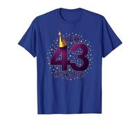 Cadeau d'anniversaire : I Make 43 Look Good Funny Age Celebration T-Shirt, Homme, Bleu Royal, M
