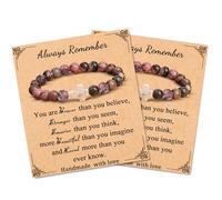 Cadeau d'anniversaire inspirant pour femme, cadeau de Noël unique, bijou idéal en pierre naturelle pour meilleure amie, sœur, nièce, maman, tante, fille, petite-fille, 7inches, Pierre naturelle, Pas