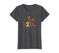 Cadeau d'anniversaire Jeune, Sauvage et Trois pour Enfants de 3 Ans T-Shirt, Femme, Chiné Foncé, M