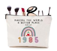 Cadeau d'anniversaire pour femme, cadeau amusant pour 40e anniversaire 1985, trousse de maquillage arc-en-ciel pour femme, idée cadeau pour elle 40 ans et fabuleux petit cadeau personnalisé pour