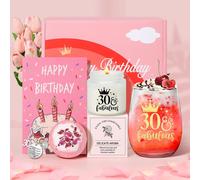 Cadeau D'anniversaire Pour Femme,Cadeau D'anniversaire Pour Elle,Verre À Vin Personnalisé Pour 30e Anniversaire,Coffret Cadeau Pour Maman,S?Ur,Meilleures Amies