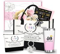 Cadeau d'anniversaire pour femme - Cadeau de 40e anniversaire 1985 pour elle, sac fourre-tout en toile pour femme de 40 ans, idée de cadeau d'anniversaire pour elle, maman, épouse, sœur, amie