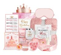 Cadeau d'anniversaire pour femme, cadeau pour femme, boîte d'anniversaire « Get Well Soon », kit de spa relaxant avec couverture gobelet pour maman, épouse, amie, sœur, collègue, emballage de soins