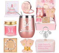Cadeau d'anniversaire pour femme et elle, 34 ans, panier cadeau d'anniversaire pour meilleures amies, fille, sœur, petite amie, collègue, meilleure amie, femme, anniversaire unique