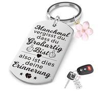 Cadeau d'Anniversaire pour Femme - Idée Cadeau Significatif pour Petite Amie, Meilleure Amie, Sœur, Collègue - Porte-Clés Gravé en Acier Inoxydable avec Message Encourageant