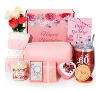 Cadeau d'anniversaire pour femme, panier d'anniversaire pour elle, cadeau d'anniversaire pour femme ayant 60 ans, idée cadeau unique pour maman, meilleure amie, sœur, tante