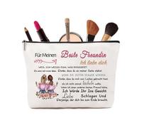 Cadeau d'anniversaire pour femme - Petite trousse de maquillage simple - Cadeau d'anniversaire personnel pour amies, filles, mamans., Amoureuse des seins, Une petite trousse de maquillage avec