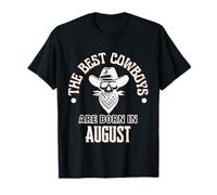 Cadeau d'anniversaire pour garçon Best Cowboys are Born in August Western T-Shirt