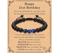 Cadeau d'anniversaire pour garçons et hommes, 11-21, 30, 40, 50, 60 ans, 11-21 ans, 30-60 ans, cadeau d'anniversaire pour fils, frère, petit-fils, neveu, papa, mari, ami, petit ami, 7.48, Onyx noir +