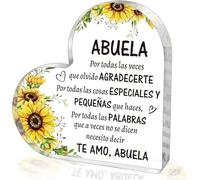 Cadeau d'anniversaire pour grand-mère en espagnol, Regalos para Abuela en acrylique en forme de cœur, cadeau souvenir, fête des mères, Noël, Saint-Valentin, cadeau pour grand-mère de la part des