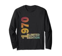 Cadeau d'anniversaire pour homme et femme né en 1970 tournant 55 ans Manche Longue