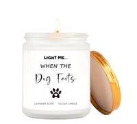 Cadeau d'anniversaire pour les amoureux des chiens pour femme, bougie lavande avec soulagement du parfum humoristique, cadeaux pour chiens, mamans, meilleures amies, sœurs, collègues, cadeaux amusants