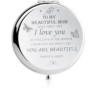 Cadeau d'anniversaire pour Maman, Miroir Compact Or Rose/Cadeau pour Maman, Fils, Fille, pour Maman ou Belle-mère, Thanksgiving, Noël, la fête des mères