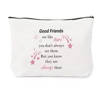 Cadeau d'anniversaire pour meilleur ami, trousse de maquillage, cadeaux spéciaux pour meilleurs amis, cadeaux pour meilleur ami, blanc, Good Friends