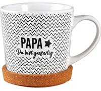 Cadeau D'anniversaire Pour Papa, Tasse En Céramique De Qualité Supérieure Avec Dessous En Liège Assorti, Décoration De Table, Tasse À Café, Motif De Papa, Du Bist Wunderbar