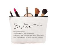 Cadeau d'anniversaire pour sœur - Trousse de maquillage VivaJoy pour sœur, cadeau d'anniversaire, sacs cosmétiques de la part d'une sœur, d'un ami, d'un frère, Sister, Sœur