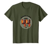 Cadeau d'anniversaire rétro avec Inscription « Keep It Real Since '44 » T-Shirt, Enfant, Olive, 4 Ans