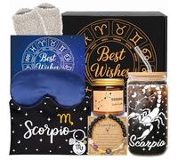 Cadeau d'anniversaire Scorpion pour femme - Coffret cadeau en verre Scorpion pour elle - Panier d'astrologie pour maman, sœur - Boîte du zodiaque pour amie - Panier constellation pour patron, femme