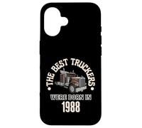 Cadeau d'anniversaire The Best Trucker Drivers Were Born in 1988 Coque pour iPhone 16