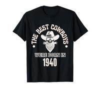 Cadeau d'anniversaire Western pour garçon Les Meilleurs Cowboys sont nés en 1940 T-Shirt