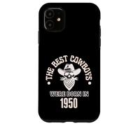 Cadeau d'anniversaire Western pour garçon Les Meilleurs Cowboys sont nés en 1950 Coque pour iPhone 11