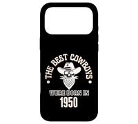 Cadeau d'anniversaire Western pour garçon Les Meilleurs Cowboys sont nés en 1950 Coque pour iPhone 17 Pro Max