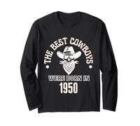 Cadeau d'anniversaire Western pour garçon Les Meilleurs Cowboys sont nés en 1950 Manche Longue