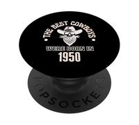 Cadeau d'anniversaire Western pour garçon Les Meilleurs Cowboys sont nés en 1950 PopSockets PopGrip Adhésif